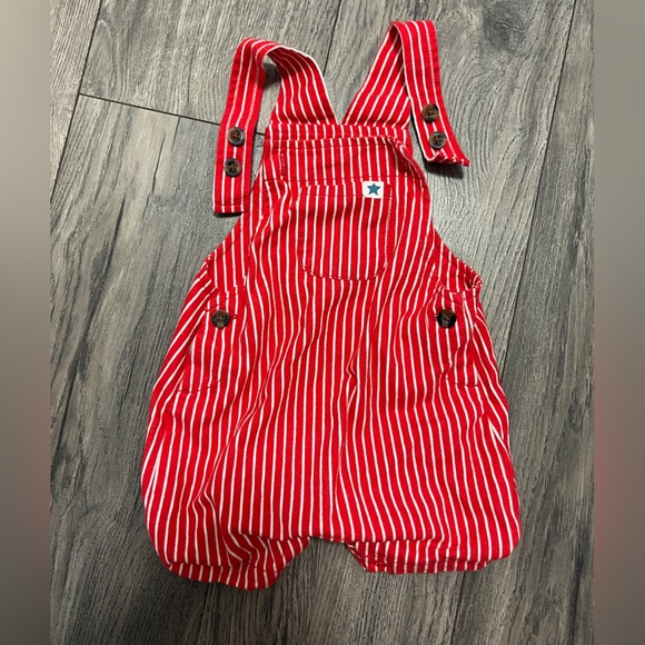Carter's Other - 🌱🦢4 FOR $15!🦢🌱 Carters Red Striped Kids Overalls